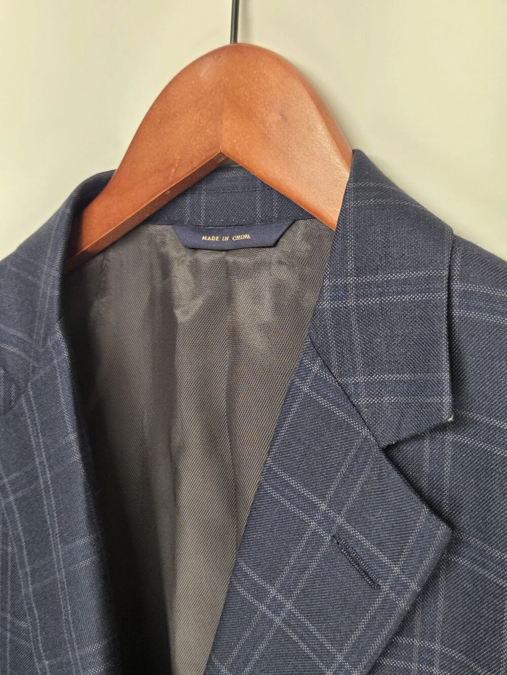 Brooks Brothers 1818 Fitzgerald Navy Windowpane Silk Wool Sport Coat 41R